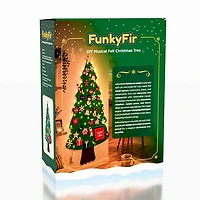 FunkyFir 63" DIY Musical Felt Christmas Tree with Motion-Sensor Lights