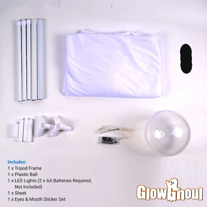 GlowGhoul DIY Ghost Lamp Kit For Halloween Decor (4ft Tall)