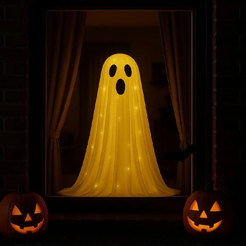 GlowGhoul DIY Ghost Lamp Kit For Halloween Decor (4ft Tall)