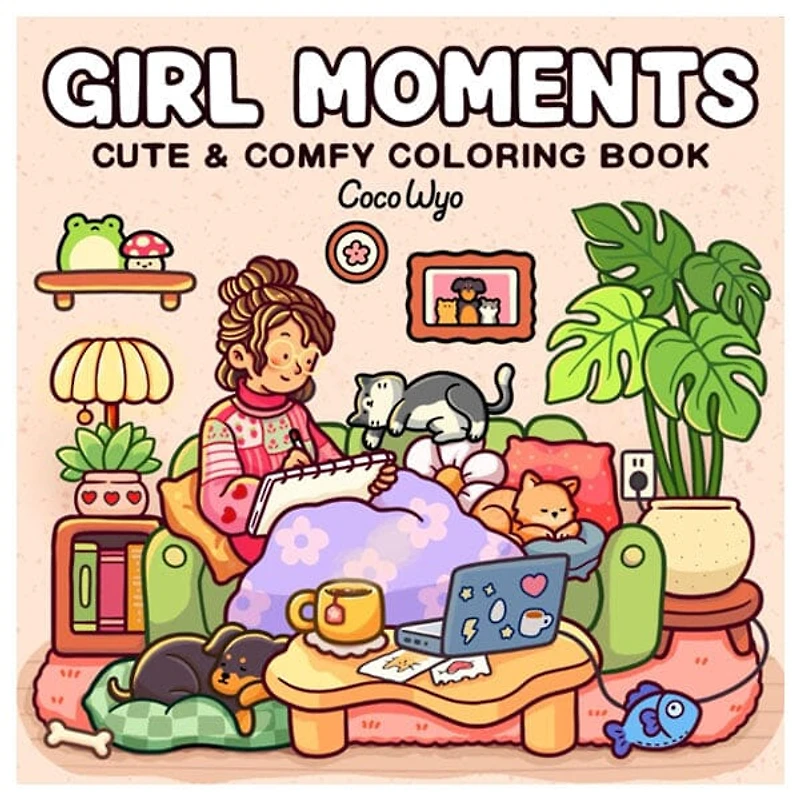 "Girl Moments" Coloring Book: Cozy Space Coloring by Coco Wyo (40 Pages)
