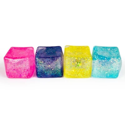 Sugah-Mals Glitter Square Mini Sugar Cube Stress Ball Squishies® Fidget Toy (1pc) Color Ships Assorted