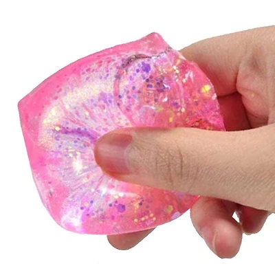 Sugah-Mals Glitter Sugar Cube Stress Ball Squishy Fidget Toy (1pc) Color Ships Assorted