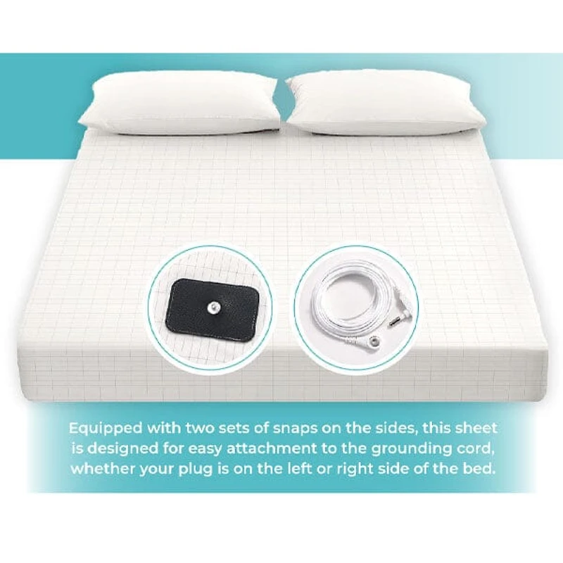 Quantum Grounding Sheet Cotton Queen Size Fitted Bed Sheet