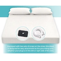 Quantum Grounding Sheet Cotton Queen Size Fitted Bed Sheet