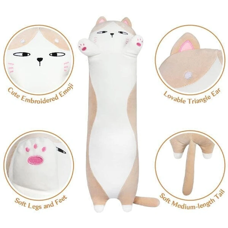 Extra Long Animal Plush Toy 4.5ft Body Pillow