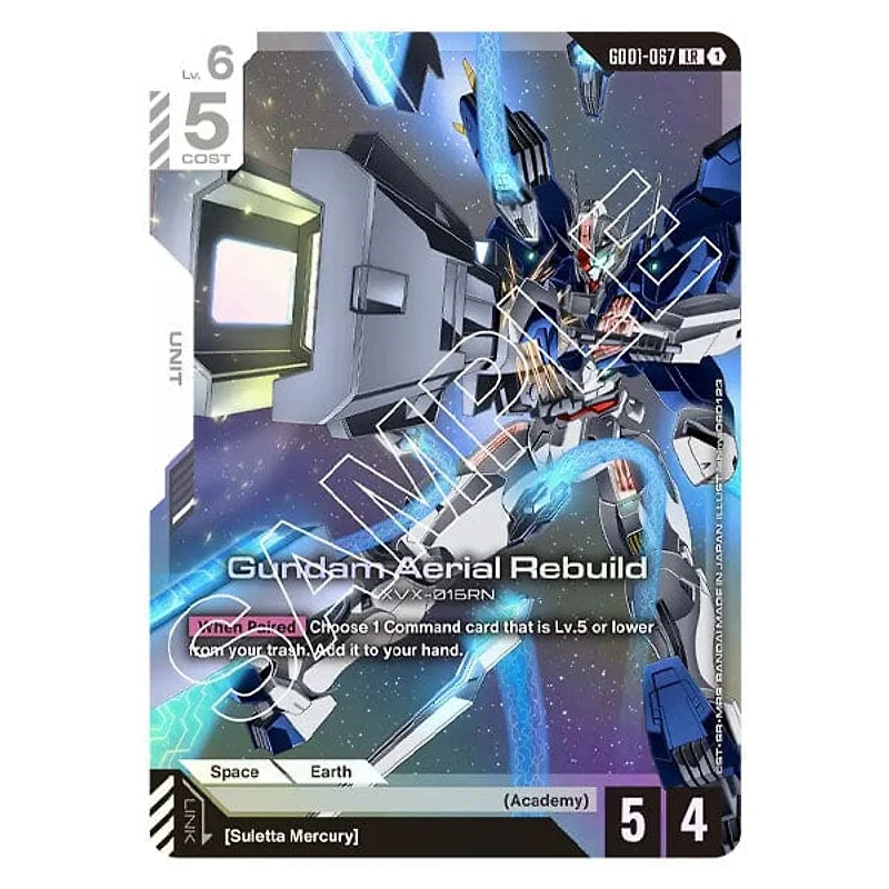 Bandai Gundam TCG: GD01 Newtype Rising Japanese Trading Card Booster Pack (6+1 Cards)