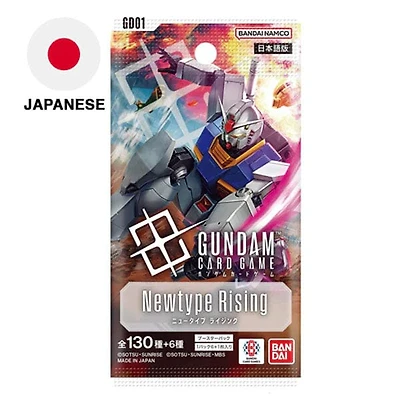 Bandai Gundam TCG: GD01 Newtype Rising Japanese Trading Card Booster Pack (6+1 Cards)