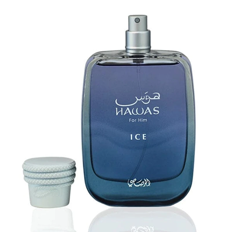 Rasasi Hawas Ice Eau de Parfum Men's Cologne Spray Bottle (100mL)