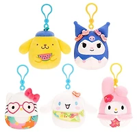 Squishmallows Plush Toys 3.5" 2025 Sanrio Hello Kitty & Friends Tropical Fruit Treats Clip-On Squad (Characters Ship Assorted)