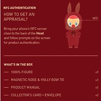 Pop Mart x THE MONSTERS: Giant 2.5-Foot MEGA Labubu TEC 1000% Winter Holiday Flocked Figure Doll (1pc)