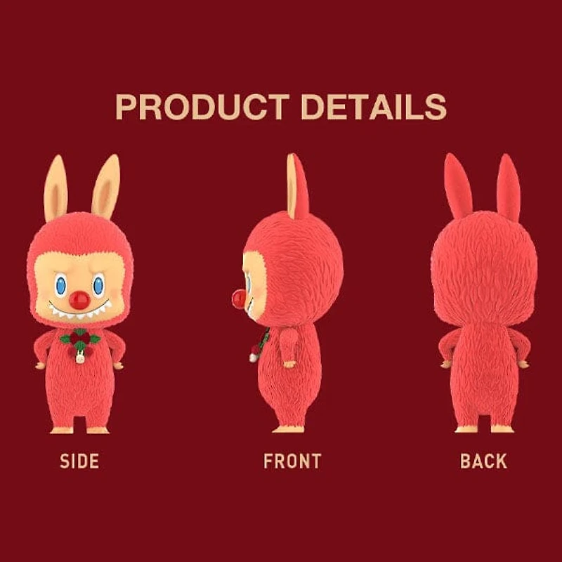 Pop Mart x THE MONSTERS: Giant 2.5-Foot MEGA Labubu TEC 1000% Winter Holiday Flocked Figure Doll (1pc)