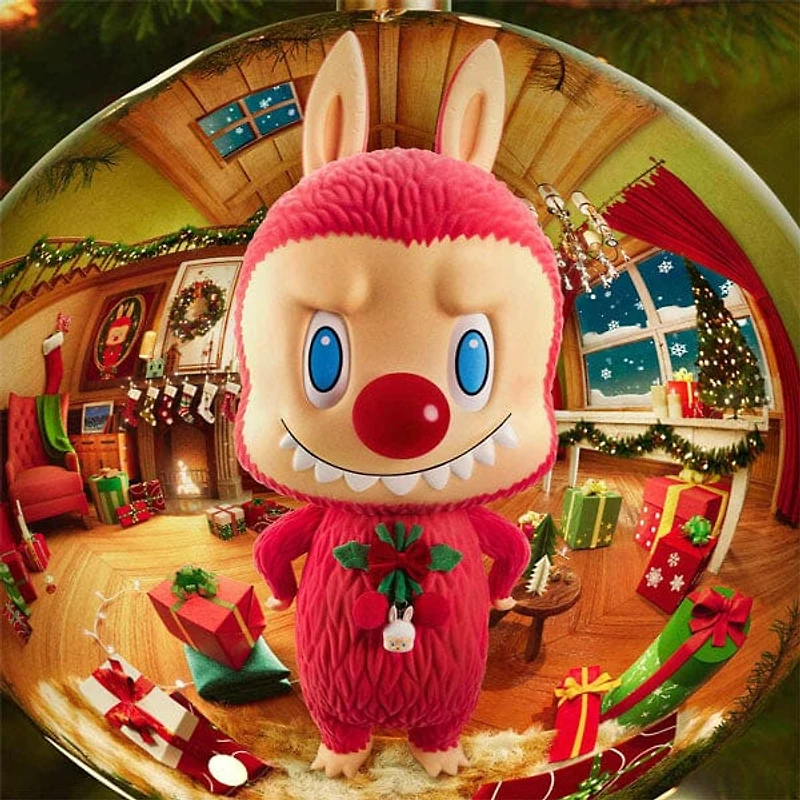 Pop Mart x THE MONSTERS: Giant 2.5-Foot MEGA Labubu TEC 1000% Winter Holiday Flocked Figure Doll (1pc)