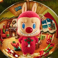 Pop Mart x THE MONSTERS: Giant 2.5-Foot MEGA Labubu TEC 1000% Winter Holiday Flocked Figure Doll (1pc)