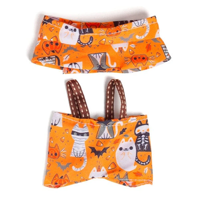 Outfit: Halloween Overalls & Matching Bucket Hat for Dolls - Petite Threads