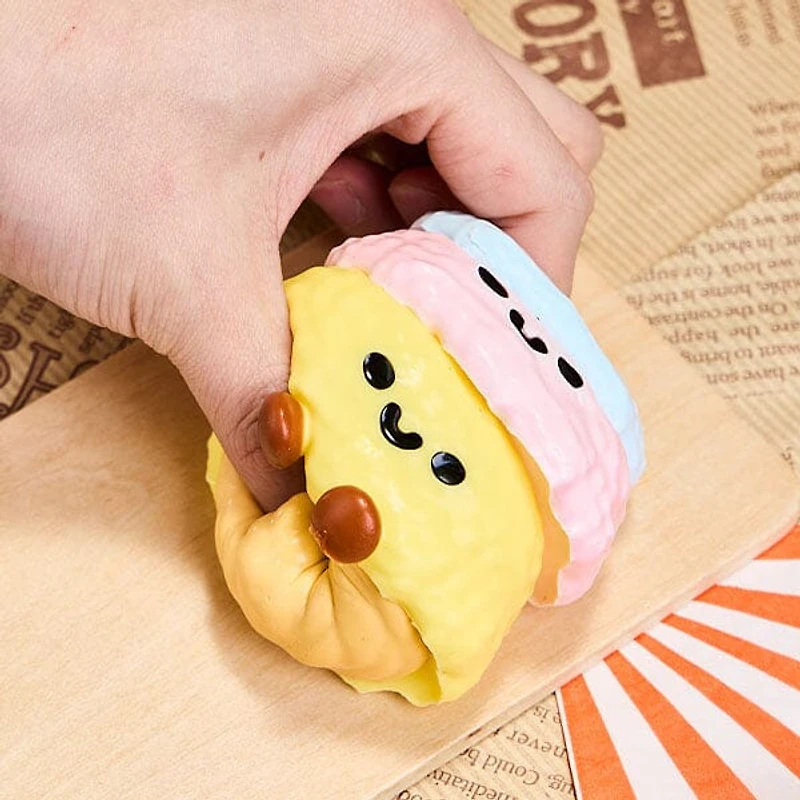 SqueezeSquad Taba Deluxe Premium Silicone Squishy Fidget Toy - Triple Ice Cream Cone