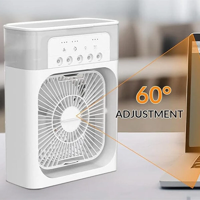 Cool Chill Portable Ice Water Fan 2-in-1 Personal Air Cooler & Humidifier