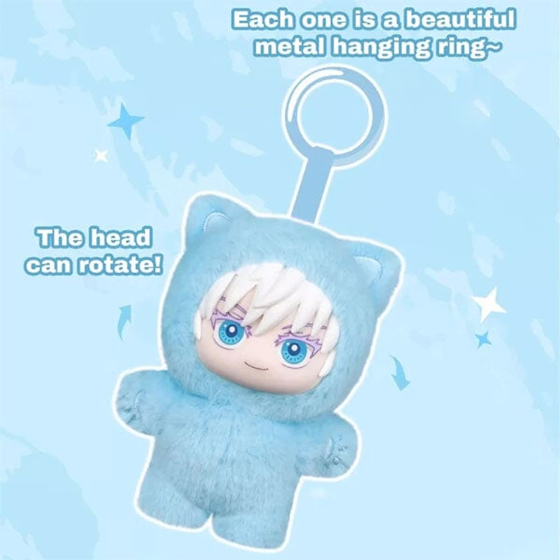 Jujutsu Kaisen Anime Cat Ear Plushie Series Plush Keychain Blind Box (1pc)