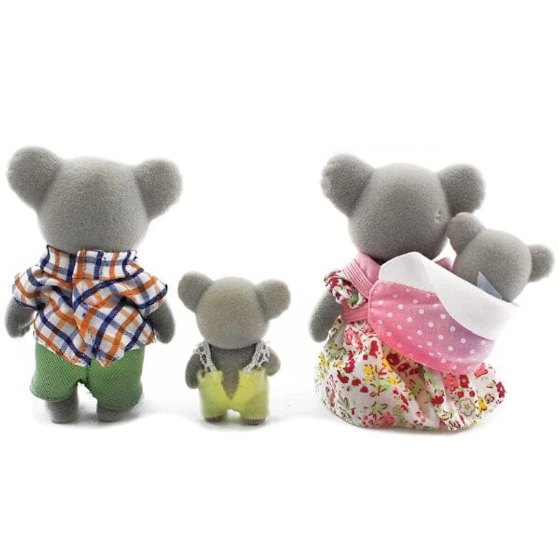 Calico Critters: Outback Koala Family (4pc) Posable Flocked Collectible Figurines