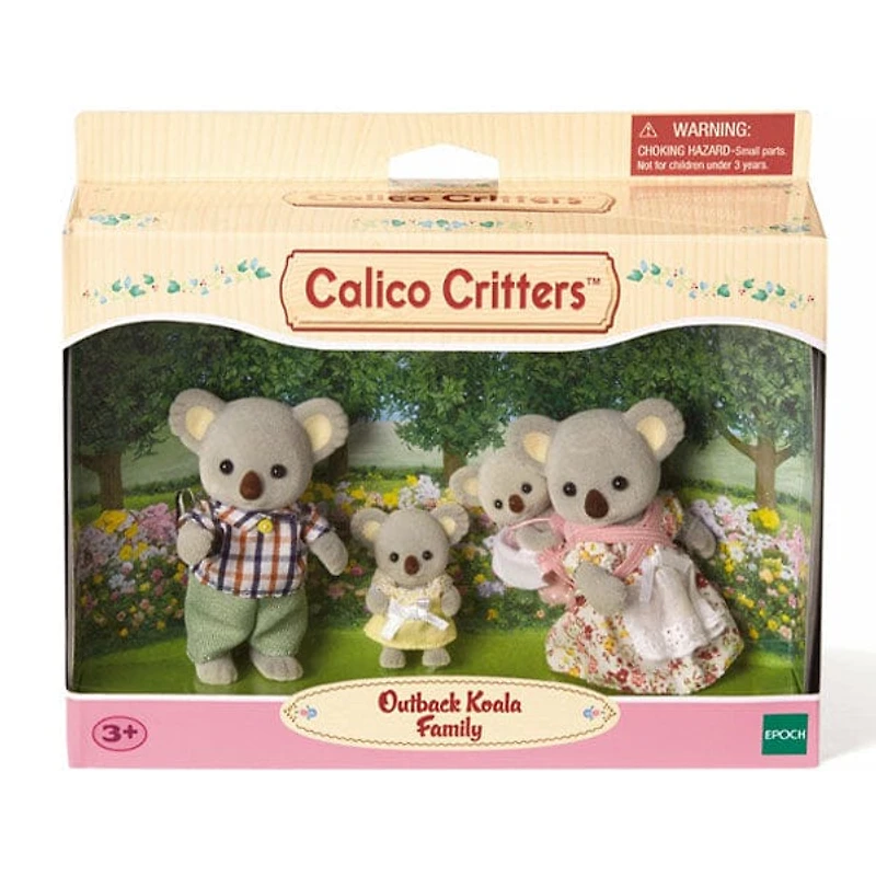 Calico Critters: Outback Koala Family (4pc) Posable Flocked Collectible Figurines