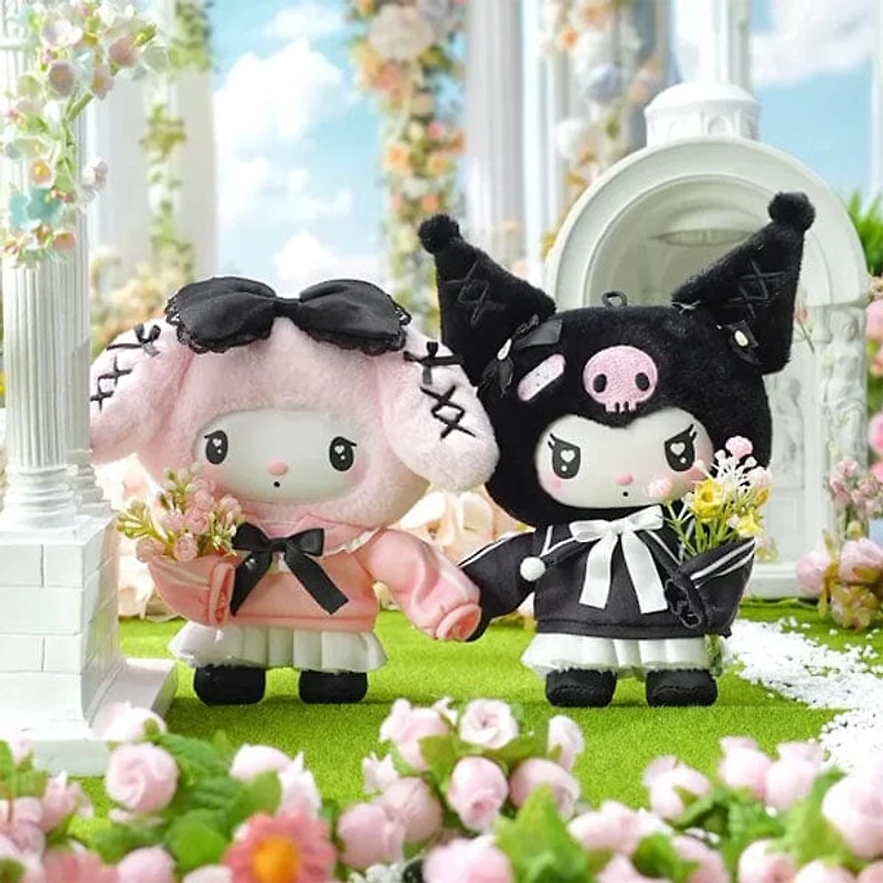 TOP TOY x Sanrio: Kuromi & My Melody "Angel Garden" Series Plush Keychain Blind Box (1pc)