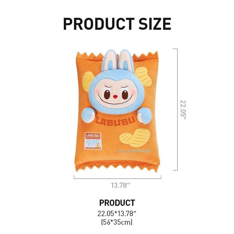 Pop Mart x THE MONSTERS: Wacky Mart Labubu Chips Giant 22" Plush Doll Pillow (1pc)