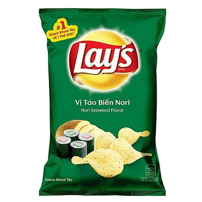 Lay's Nori Seaweed Flavor Potato Chips (‎90g) Limited Edition Import From Vietnam