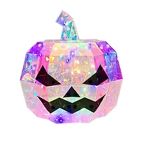 LitLuster LED Holographic Halloween Pumpkin Decor Lamp (1pc) Battery or USB