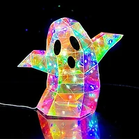 LitLuster LED Holographic Halloween Ghost Decor Lamp (1pc) Battery or USB