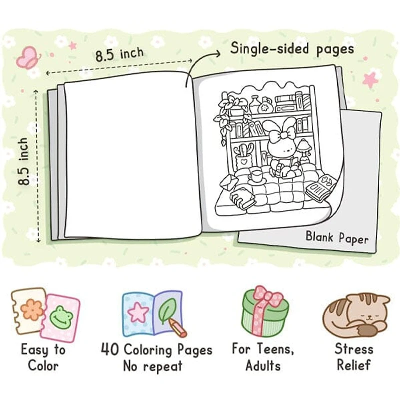 "Little Corner" Coloring Book: Cozy Space Coloring by Coco Wyo (40 Pages)