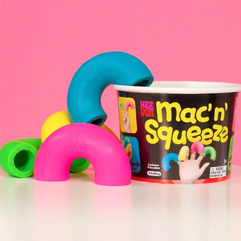 Nee Doh Mac' N' Squeeze Squishy Fidget Noodles (4pc)
