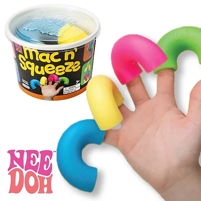 Nee Doh Mac' N' Squeeze Squishy Fidget Noodles (4pc)