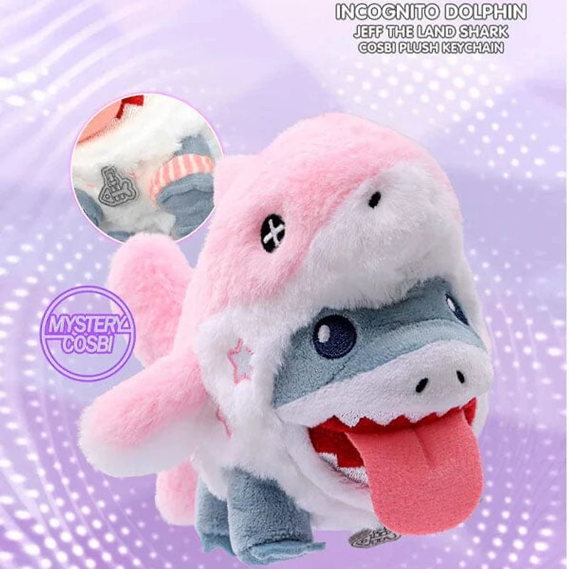 Marvel Jeff the Land Shark Cosbi Keychain Plush Toy Pendant Blind Box (1pc)