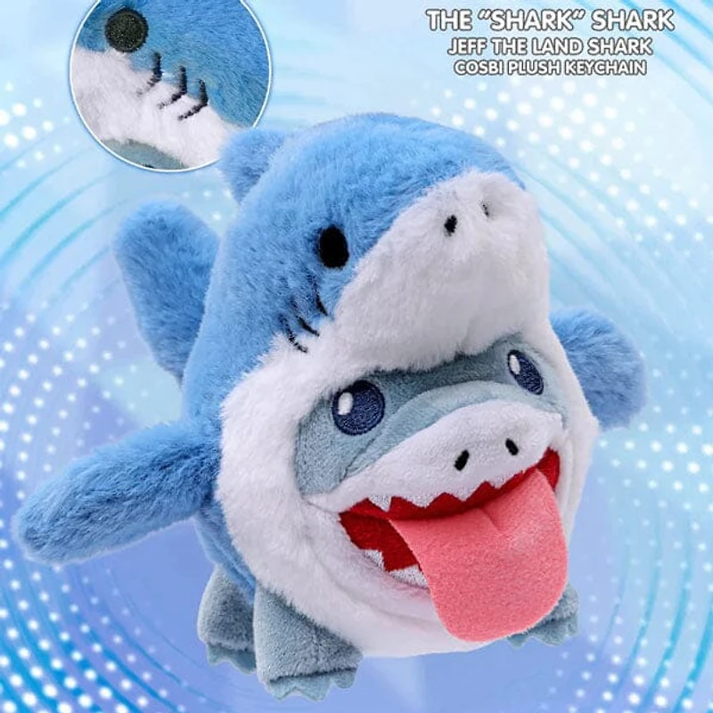 Marvel Jeff the Land Shark Cosbi Keychain Plush Toy Pendant Blind Box (1pc)