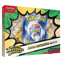 Pokémon TCG: Mega Evolution ME2.5 Ascended Heroes Mega Meganium/Emboar/Feraligatr ex Box (4 Booster Packs + 2 Bonus Promo Cards)