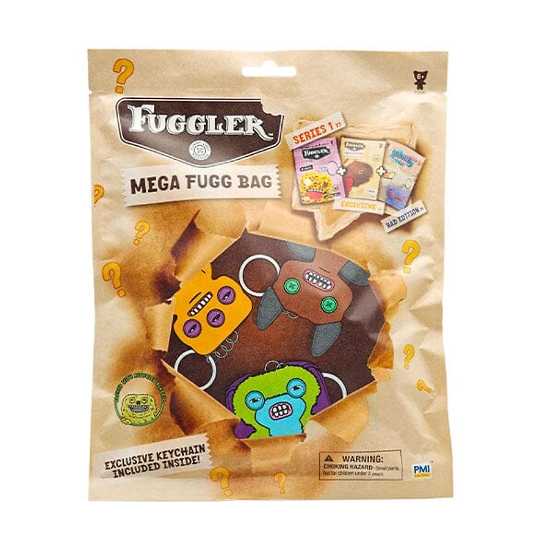 Fuggler Mega FUGG Bag Collectible Figurine Keychains 3-Pack Blind Bag (3pc)