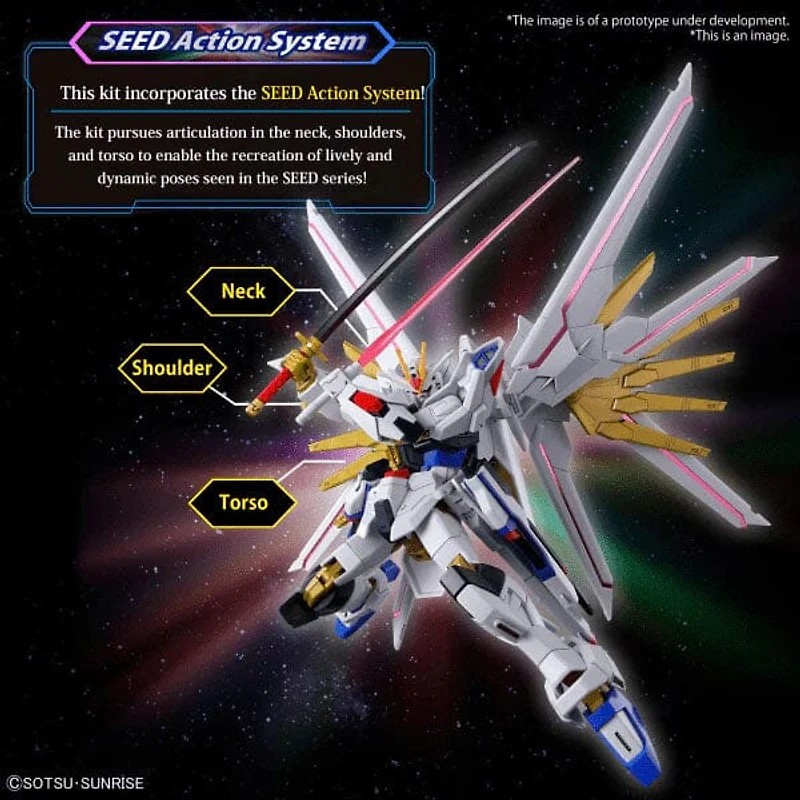 BANDAI Hobby HGCE #250 Mighty Strike Gundam SEED Freedom 1/144 Scale 5" Model Kit