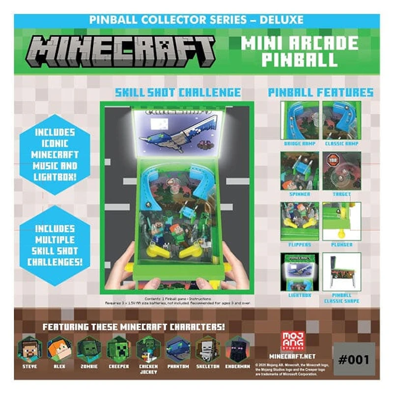 Minecraft Collector Series Mini Tabletop Arcade Pinball