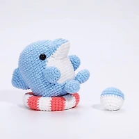 The LOOP Brigade: DIY Mini Crochet Plush Toy Complete Kit For Beginners - Moby the Dolphin