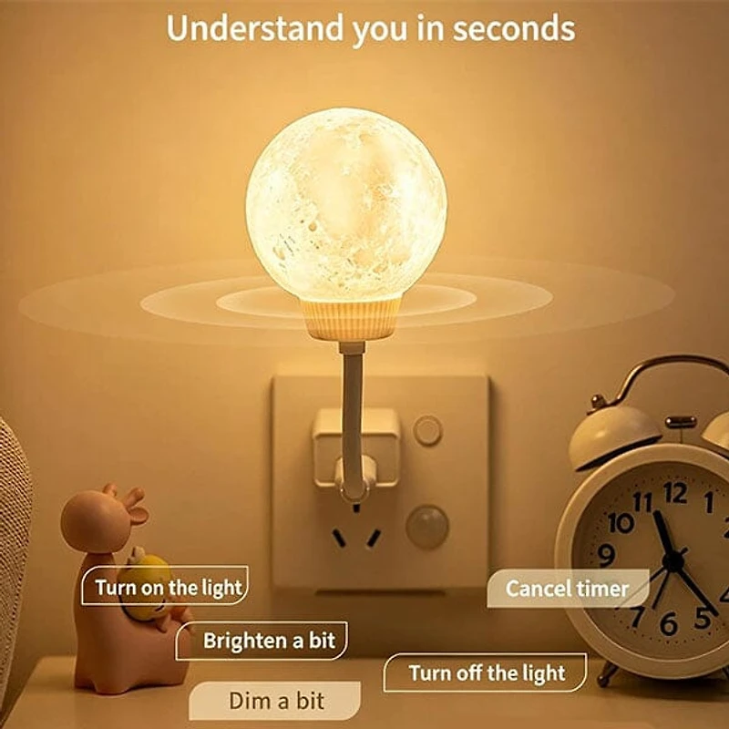 MoonUmi Voice Control 3D Moon Light Nightlight Lamp (1pc)