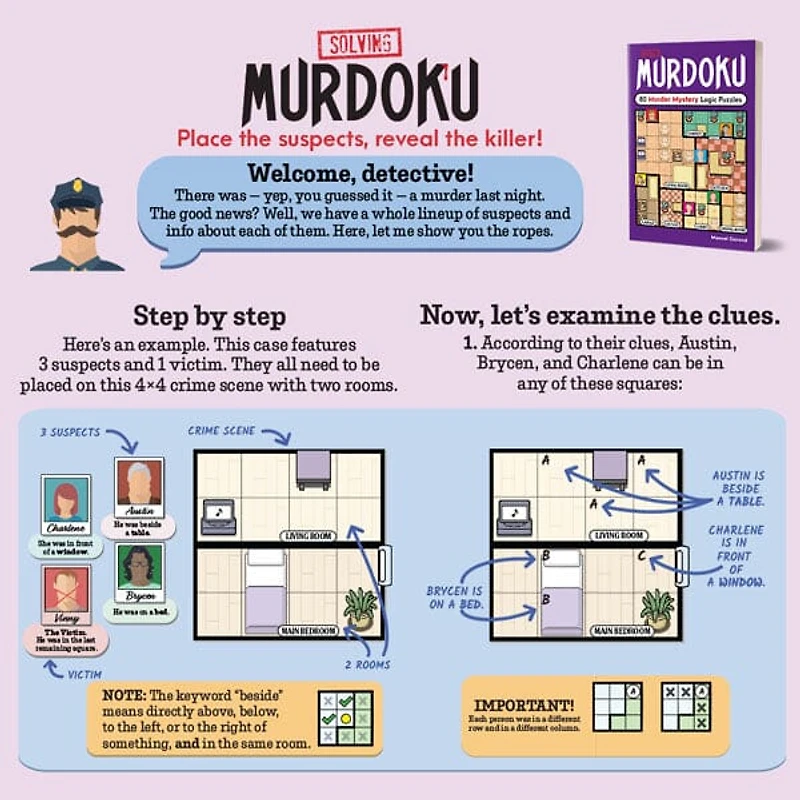 Murdoku Volume 1 Puzzle Book 80 Murder Mystery Logic Puzzles