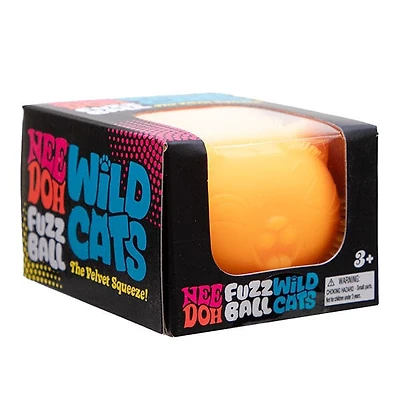 Nee Doh Fuzz Ball Wild Cats Squishy Fidget Toy (1pc) Color Ships Assorted
