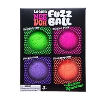 Nee Doh Teenie Fuzz Ball Squishy Fidget Toys (4pc)