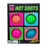 Nee Doh Teenie Hot Shots Sports Balls Squishy Fidget Toys (4pc)