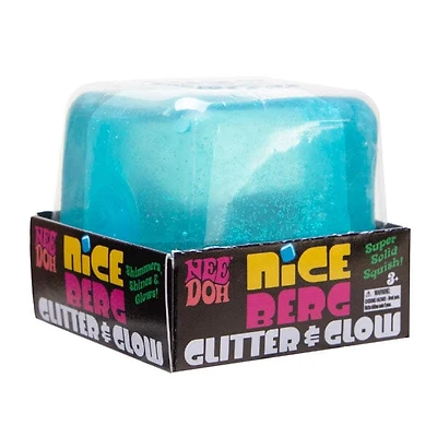Nee Doh Nice Berg Glitter & Glow GIANT Squishy Fidget Toy (1pc) Color Ships Assorted - Ships Late July