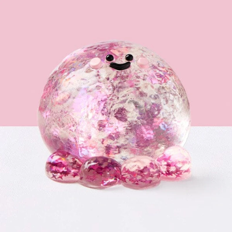 SqueezeSquad Taba Deluxe Premium Silicone Squishy Fidget Toy - Fuchsia Octopus
