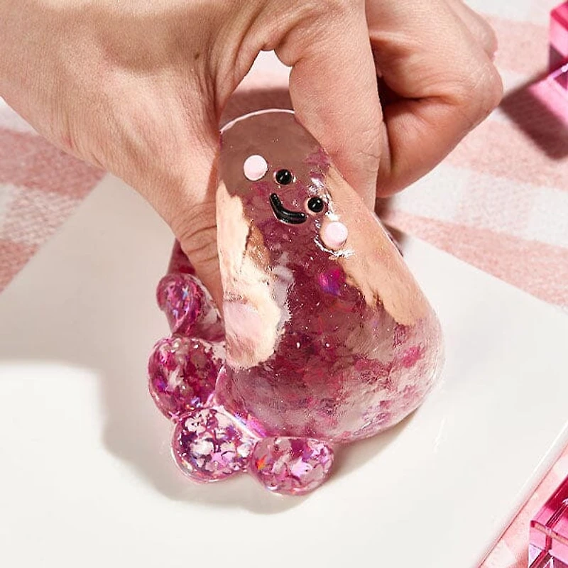 SqueezeSquad Taba Deluxe Premium Silicone Squishy Fidget Toy - Fuchsia Octopus