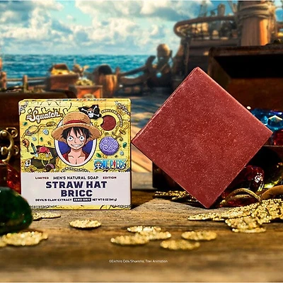 Dr. Squatch® x One Piece Anime All-Natural Bar Soap For Men - Straw Hat Bricc