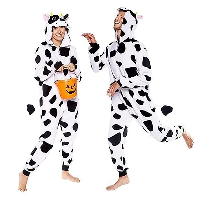 Cozy Cuddler Cow Flannel Onesie For Adults & Kids (1pc) Multiple Sizes