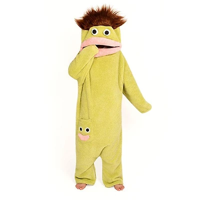 Cozy Cuddler Big Mouth Monster Flannel Onesie For Adults & Kids (1pc) Multiple Sizes
