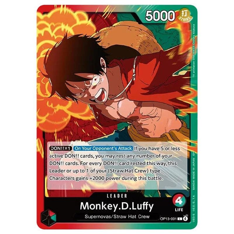 One Piece Card Game Carrying On His Will OP-13 Booster Pack (1 Pack of 12 Cards)